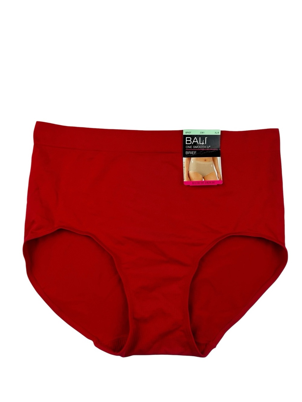 Bali One Smooth U Brief Size 8/XL Red